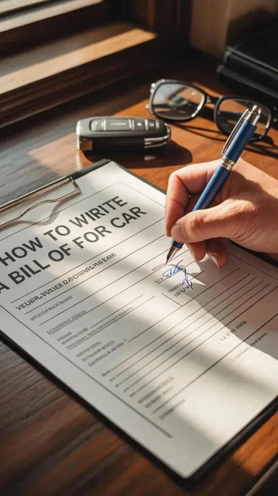 How to Write a Bill of Sale for a Car