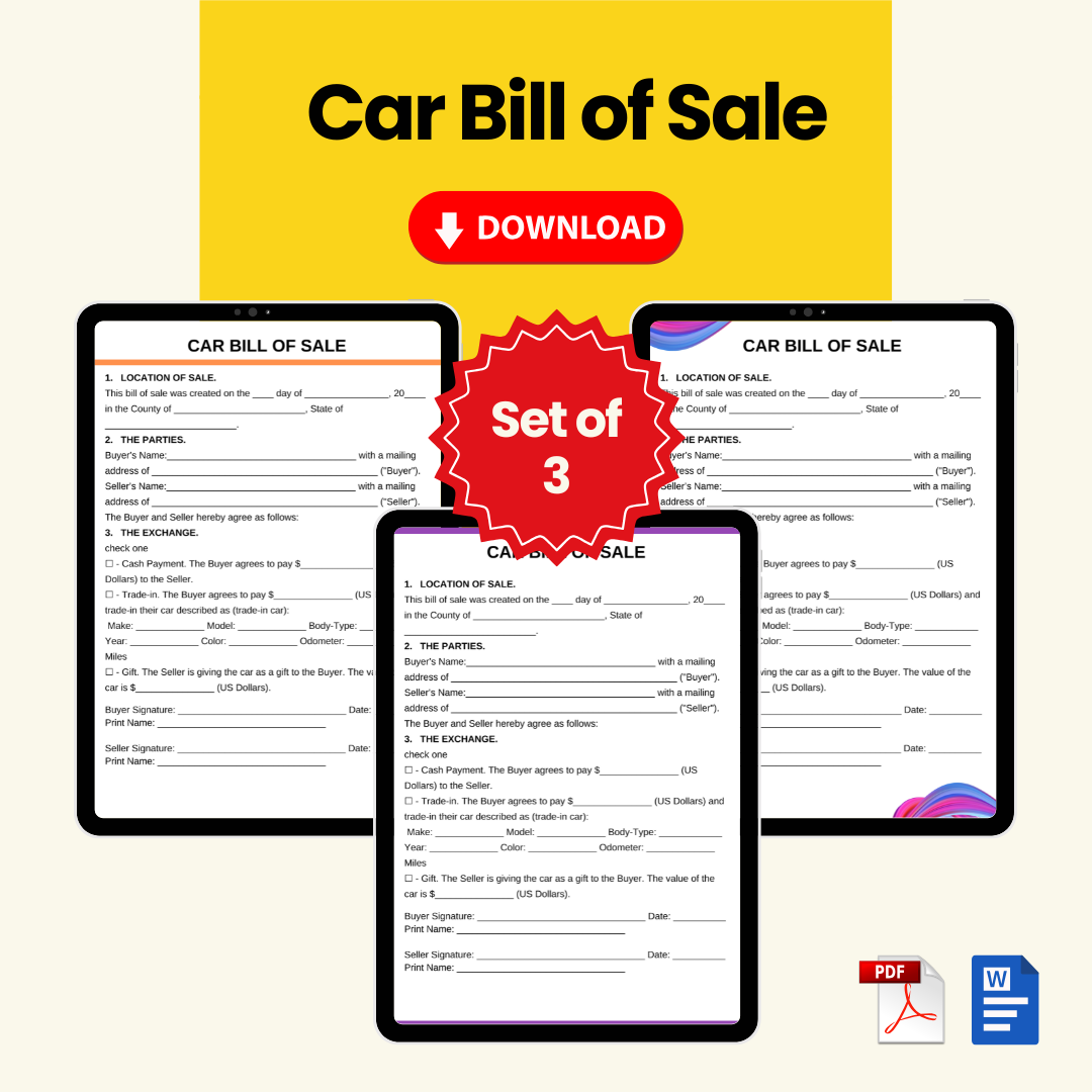 Car Bill of Sale