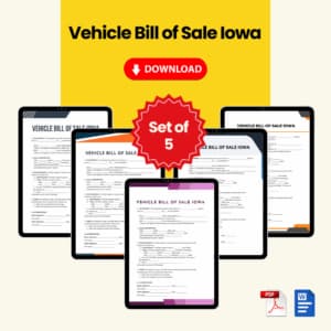 Vehicle Bill of Sale Iowa