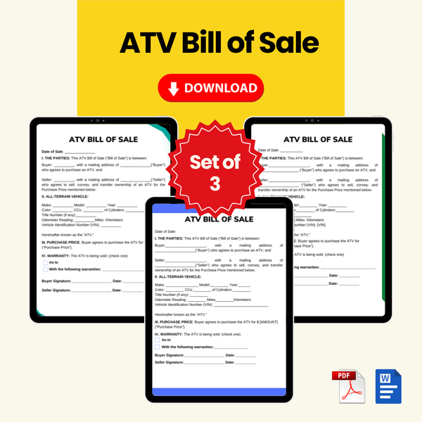ATV Bill of Sale