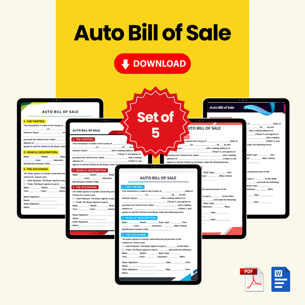 Auto Bill of Sale