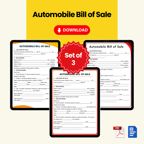 Automobile Bill of Sale