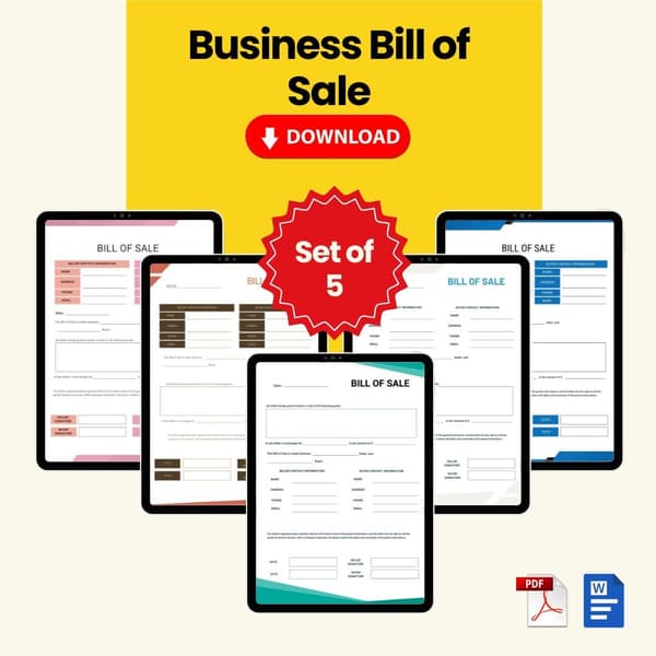 Business Bill of Sale