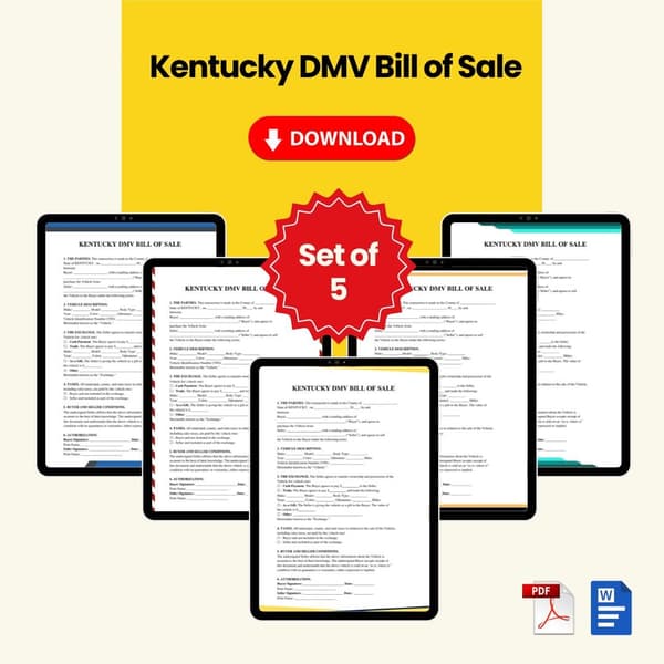 Kentucky DMV Bill of Sale