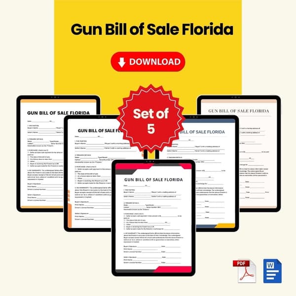 Gun Bill of Sale Florida