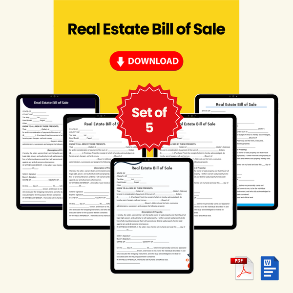 Real Estate Bill of Sale